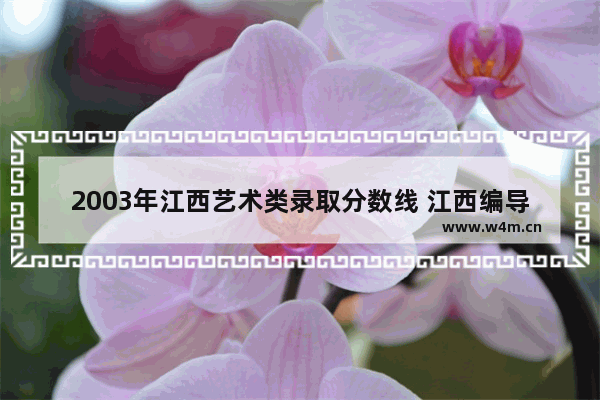 2003年江西艺术类录取分数线 江西编导生高考分数线多少