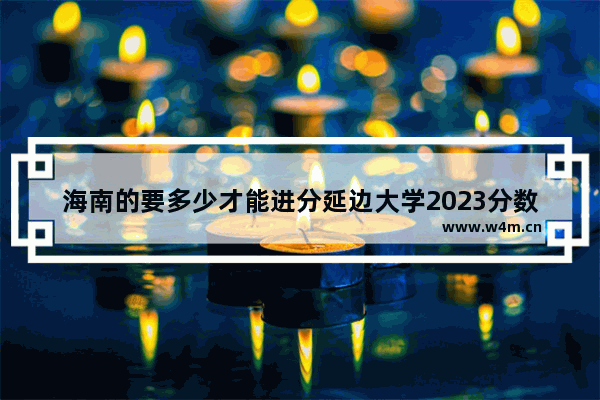 海南的要多少才能进分延边大学2023分数线_2023职高高考多少分能上