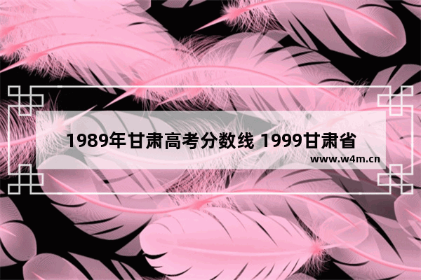 1989年甘肃高考分数线 1999甘肃省高考分数线