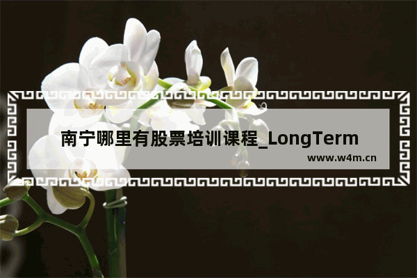 南宁哪里有股票培训课程_LongTermAssets指的是什么啊啊