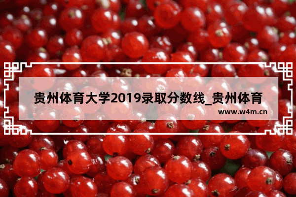 贵州体育大学2019录取分数线_贵州体育类高考总分怎么算