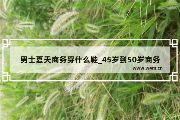 男士夏天商务穿什么鞋_45岁到50岁商务男穿搭