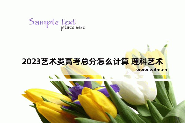 2023艺术类高考总分怎么计算 理科艺术高考分数线怎么算