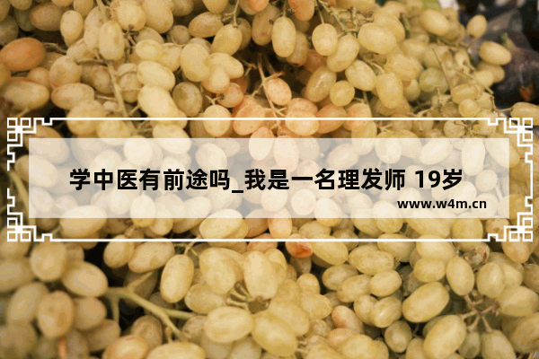 学中医有前途吗_我是一名理发师 19岁 我不想干美发了 我想转行 做什么好呢