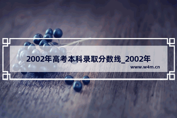 2002年高考本科录取分数线_2002年一本分数线