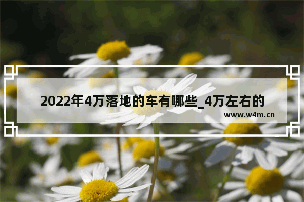 2022年4万落地的车有哪些_4万左右的手动挡新车