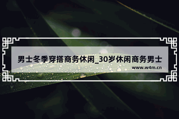 男士冬季穿搭商务休闲_30岁休闲商务男士穿搭