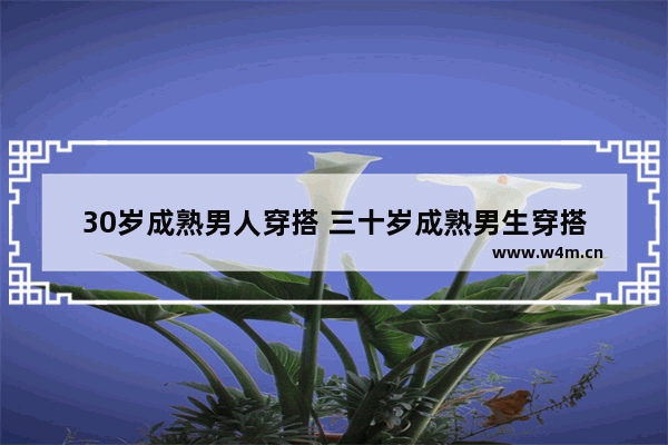 30岁成熟男人穿搭 三十岁成熟男生穿搭