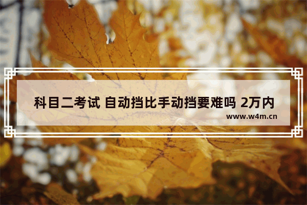 科目二考试 自动挡比手动挡要难吗 2万内自动挡新车推荐哪款