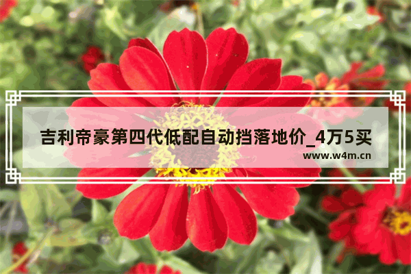 吉利帝豪第四代低配自动挡落地价_4万5买的09年卡罗拉1.6排量自动挡贵不贵