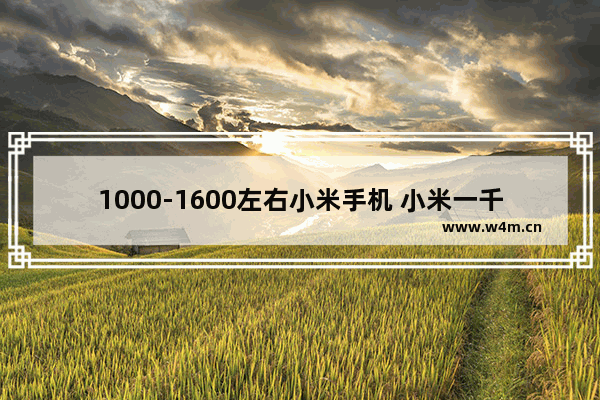 1000-1600左右小米手机 小米一千多一点手机推荐哪款