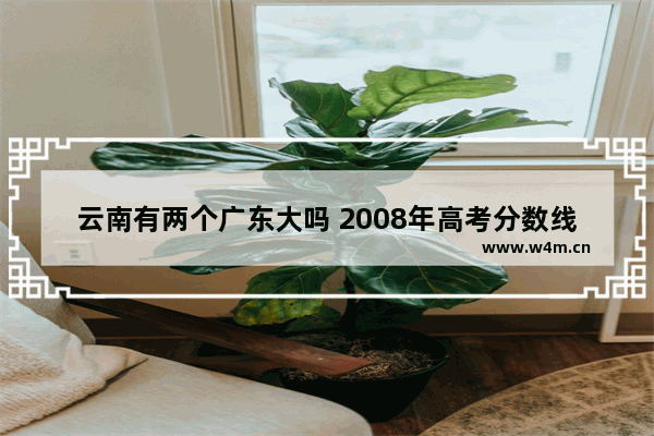 云南有两个广东大吗 2008年高考分数线广东