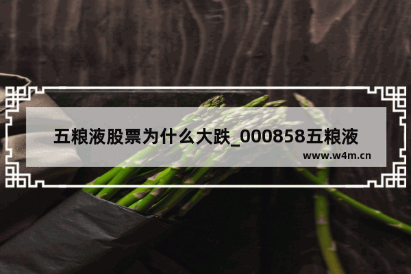 五粮液股票为什么大跌_000858五粮液业绩怎么样？这只股票何时才可以买