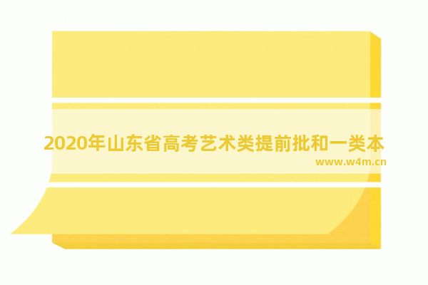 2020年山东省高考艺术类提前批和一类本科批录取分数线 山东艺考生高考分数线公布