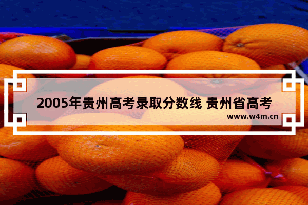 2005年贵州高考录取分数线 贵州省高考分数线历年