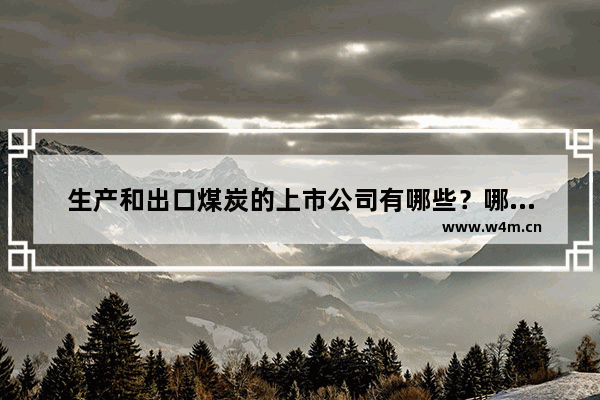 生产和出口煤炭的上市公司有哪些？哪些是龙头 煤炭开采股票行情