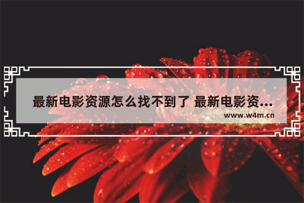 最新电影资源怎么找不到了 最新电影资源怎么找不到了