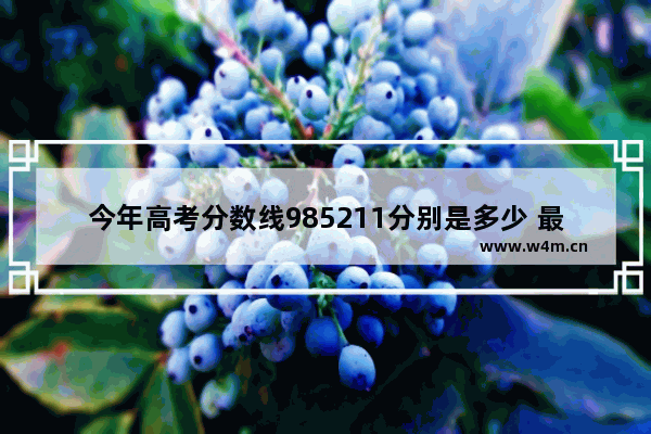 今年高考分数线985211分别是多少 最新各省市高考分数线