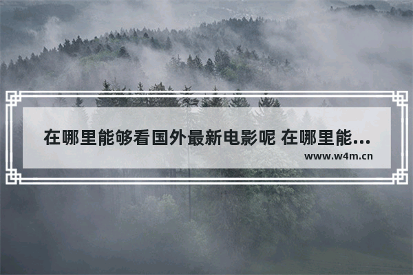 在哪里能够看国外最新电影呢 在哪里能够看国外最新电影呢