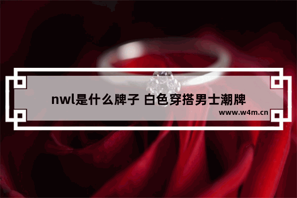 nwl是什么牌子 白色穿搭男士潮牌