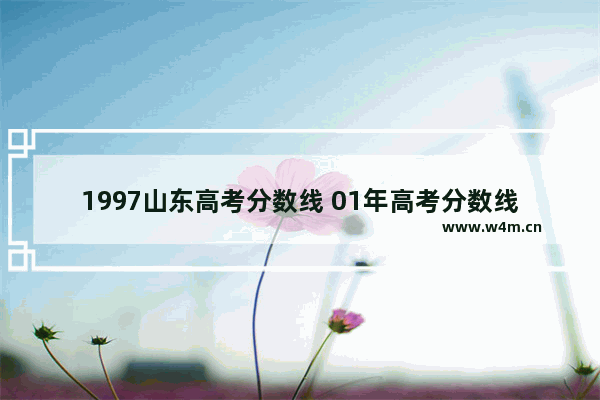 1997山东高考分数线 01年高考分数线山东