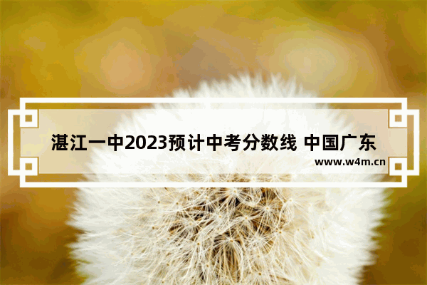 湛江一中2023预计中考分数线 中国广东湛江高考分数线