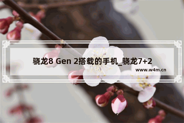 骁龙8 Gen 2搭载的手机_骁龙7+2代处理器手机有几款