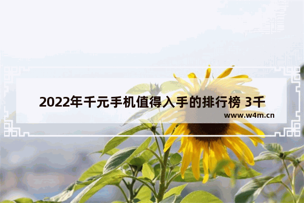 2022年千元手机值得入手的排行榜 3千元左右手机推荐哪款