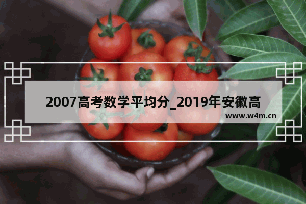 2007高考数学平均分_2019年安徽高考各科平均分