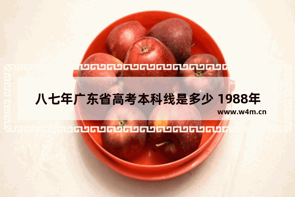 八七年广东省高考本科线是多少 1988年华工高考分数线