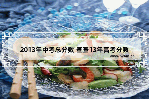 2013年中考总分数 查查13年高考分数线