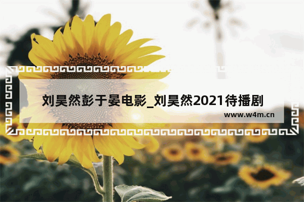 刘昊然彭于晏电影_刘昊然2021待播剧