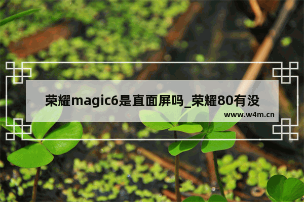 荣耀magic6是直面屏吗_荣耀80有没有直面屏