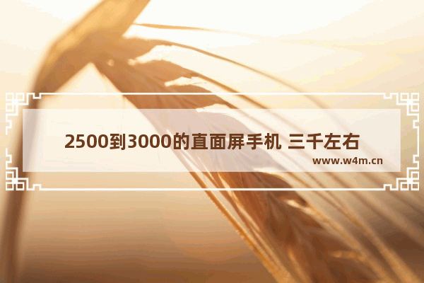 2500到3000的直面屏手机 三千左右直面屏手机推荐哪款