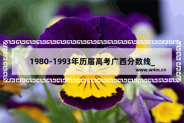 1980-1993年历届高考广西分数线_2023年广西高考分数线会升高吗