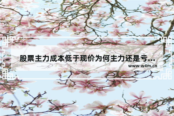 股票主力成本低于现价为何主力还是亏损状态 股票一直跌庄家不亏钱吗