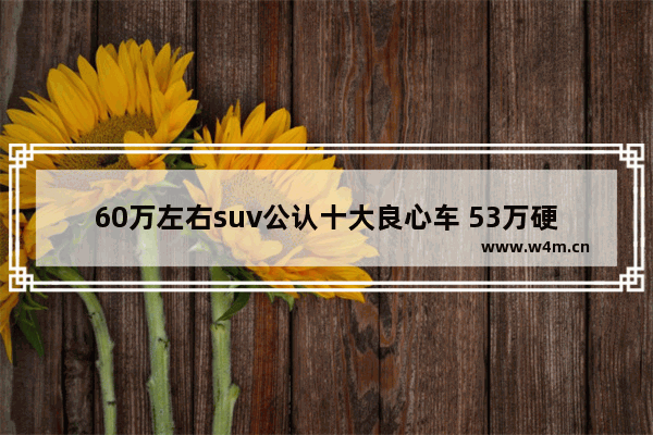 60万左右suv公认十大良心车 53万硬派越野新车推荐一下车型