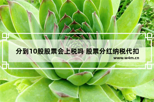 分到10股股票会上税吗 股票分红纳税代扣