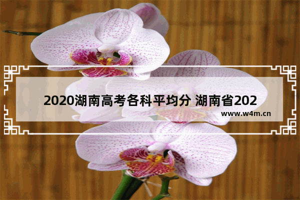 2020湖南高考各科平均分 湖南省2020高考分数线