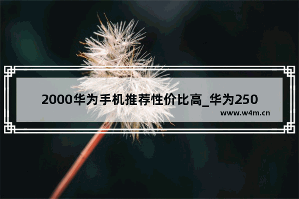 2000华为手机推荐性价比高_华为2500左右性价比最高的5g手机