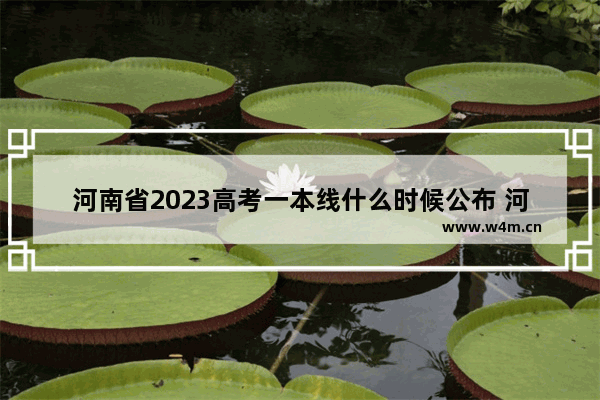 河南省2023高考一本线什么时候公布 河南高考分数线几点能出来