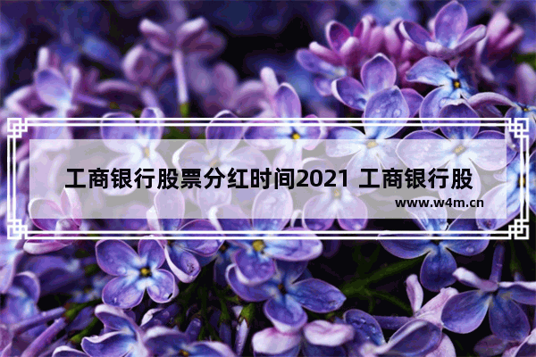 工商银行股票分红时间2021 工商银行股份股票分红