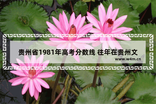 贵州省1981年高考分数线 往年在贵州文科高考分数线