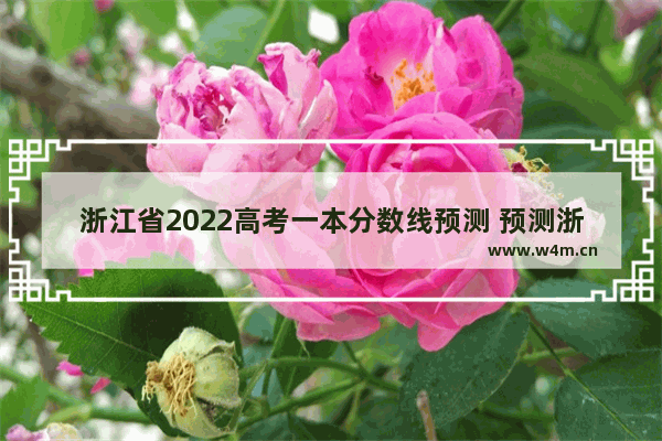 浙江省2022高考一本分数线预测 预测浙江省高考分数线