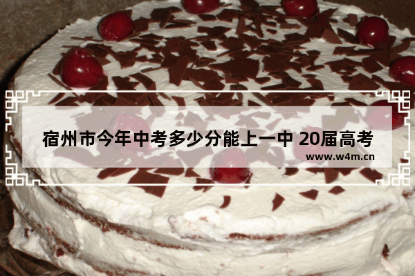 宿州市今年中考多少分能上一中 20届高考分数线安徽宿州