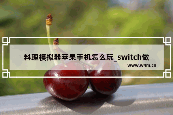 料理模拟器苹果手机怎么玩_switch做饭的游戏