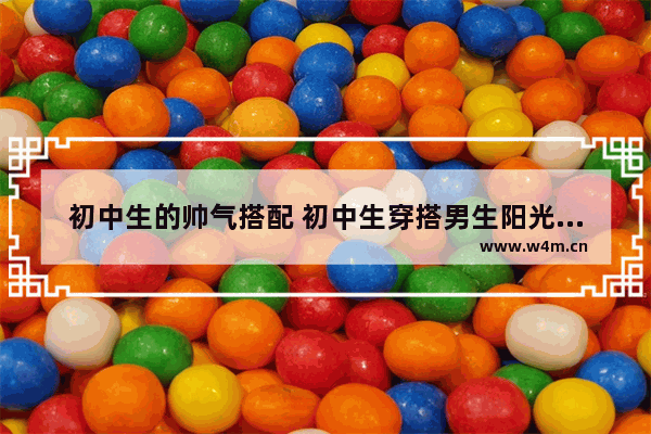 初中生的帅气搭配 初中生穿搭男生阳光帅气