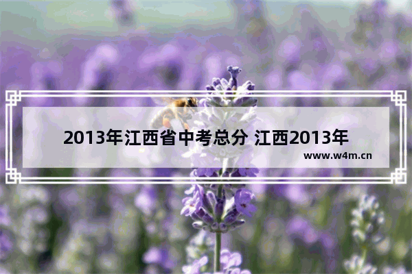 2013年江西省中考总分 江西2013年高考分数线