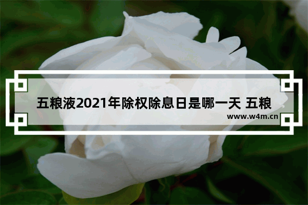 五粮液2021年除权除息日是哪一天 五粮液股票多久分红一次