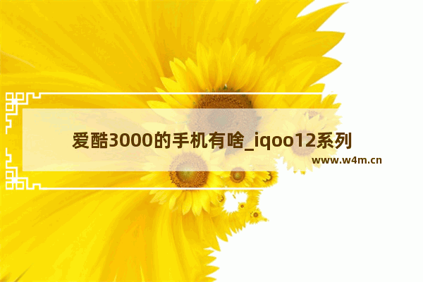 爱酷3000的手机有啥_iqoo12系列怎么选